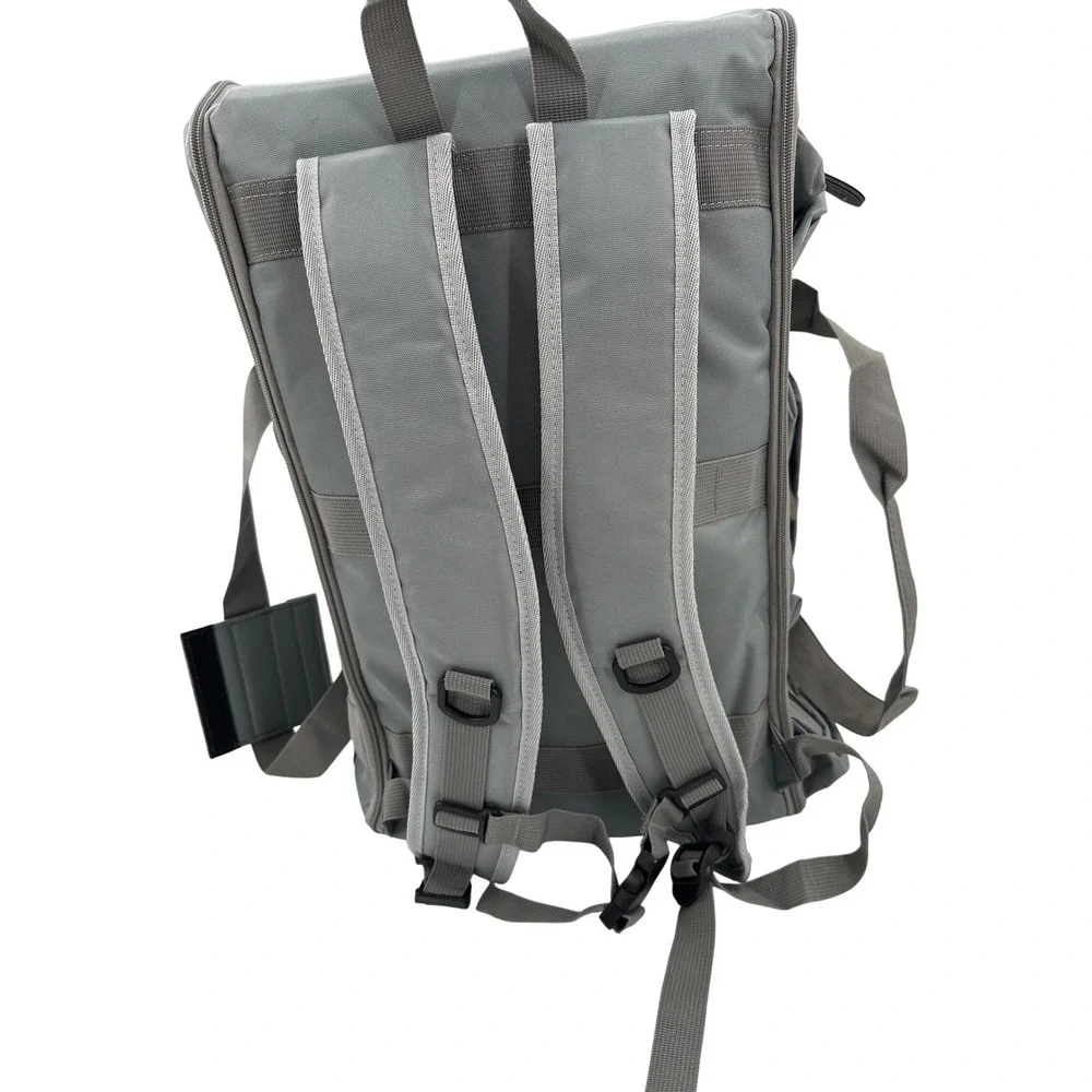 SanTiaoRen Gray Tactical Travel Backpack Orange Lining MOLLE Webbing Hiking‎ Bag